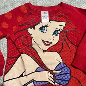 Disney Little Mermaid red kids sweatshirt size 4